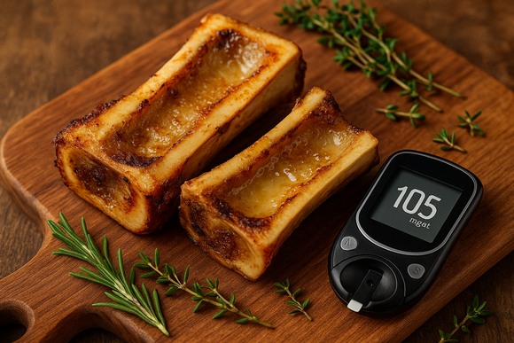 Grass-fed bone marrow providing natural nutrients that support insulin sensitivity and metabolic health