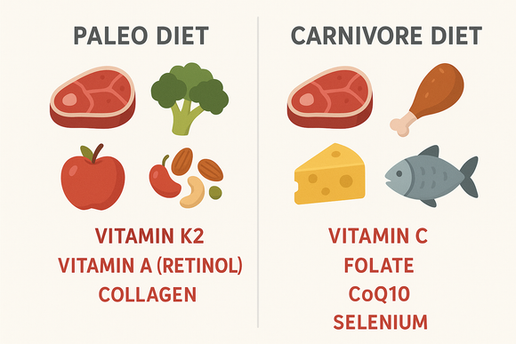 Paleo vs Carnivore: Comparing Nutrient Gaps and Solutions