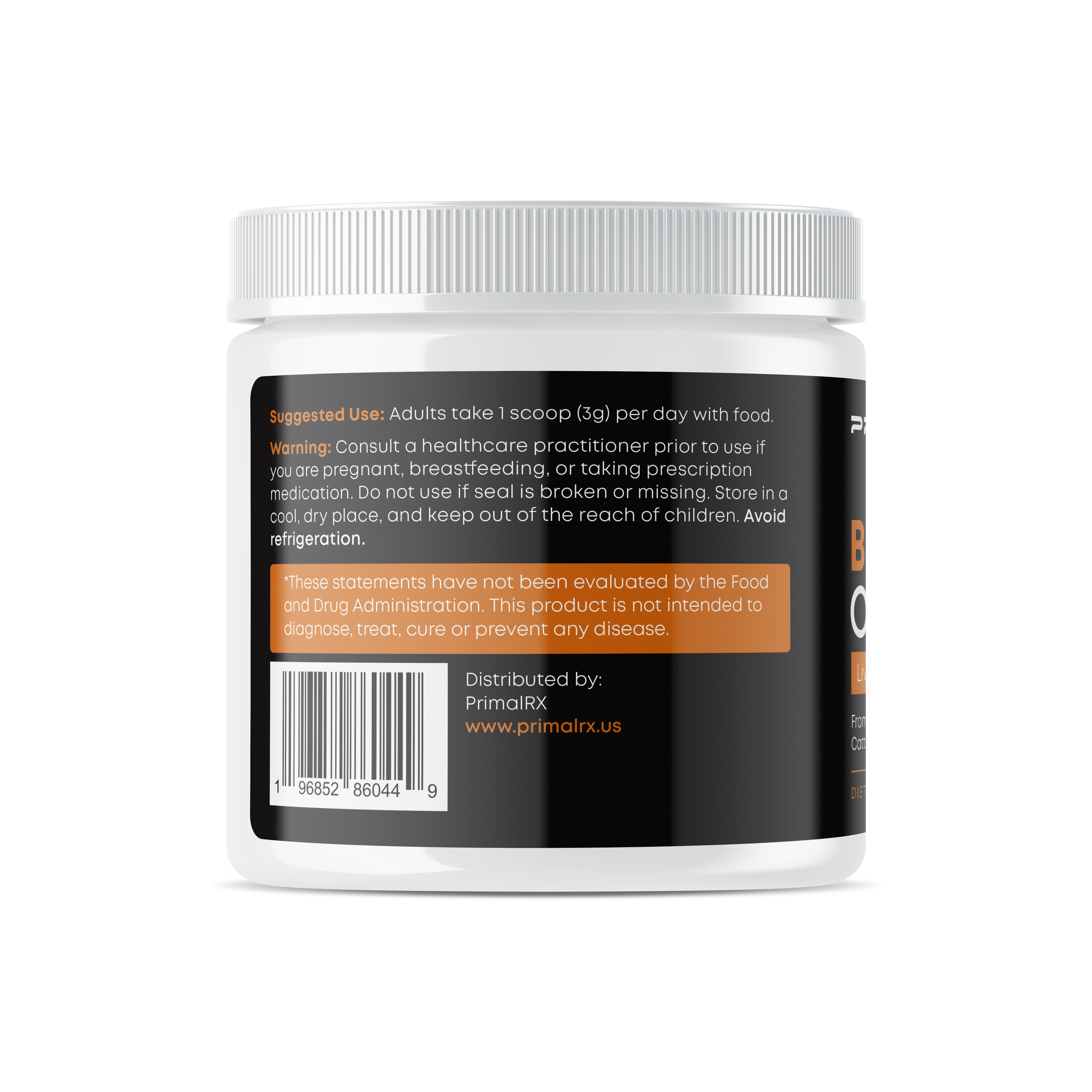 All-in-one organ powder supplement – grass-fed bovine liver, heart, and kidney for energy, immunity, and vitality