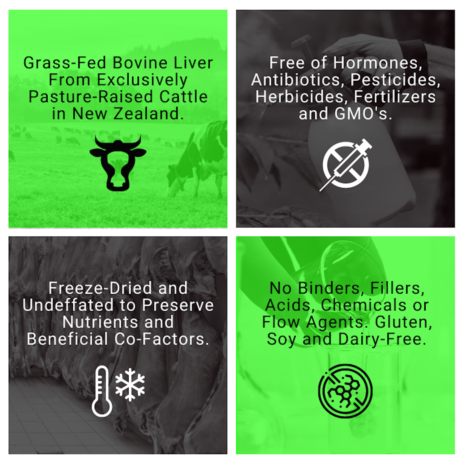 PrimalRx Grass-Fed Bovine Liver Capsules – natural source of vitamin A, B12, and heme iron