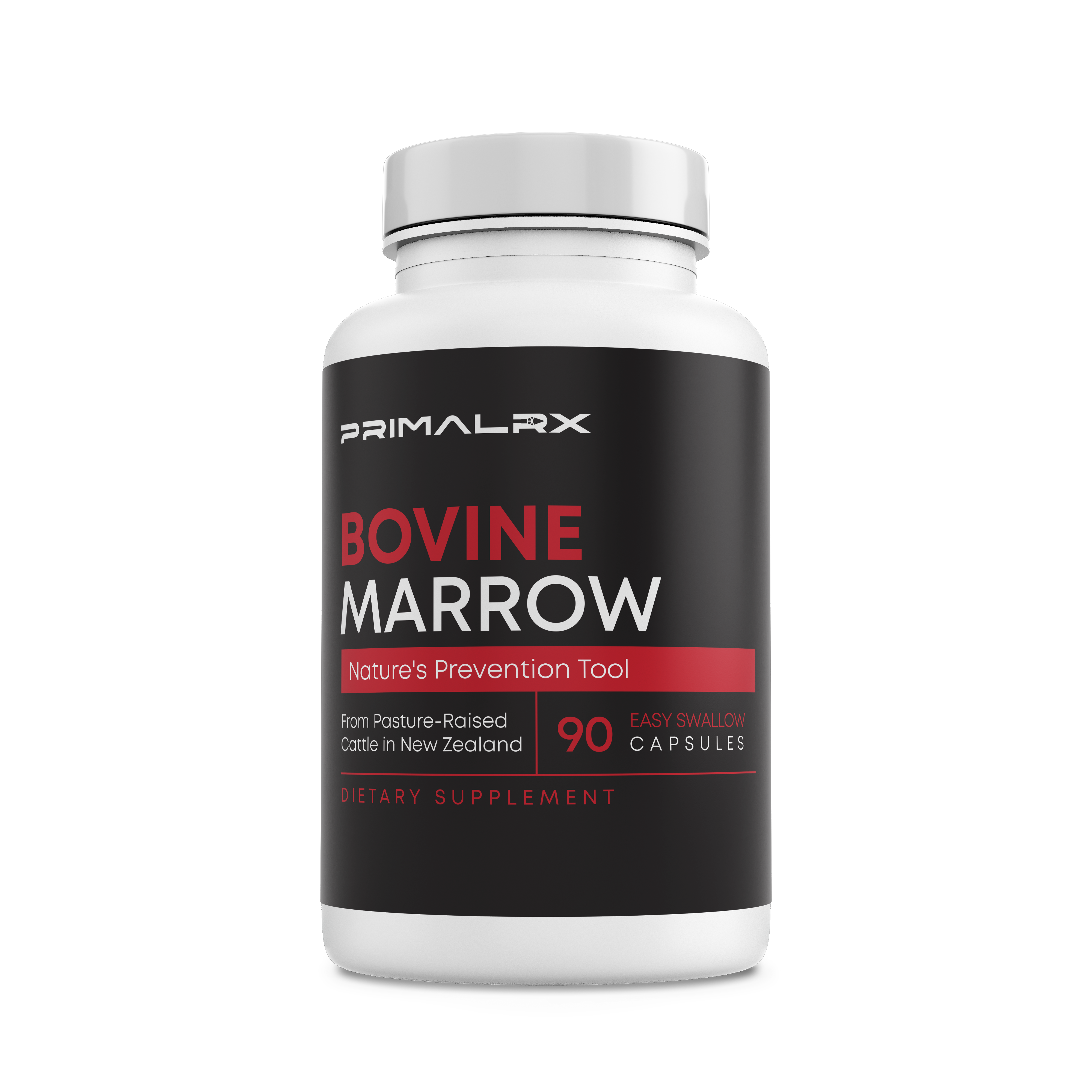 PrimalRx Grass-Fed Bovine Marrow Capsules – freeze-dried bone marrow supplement with vitamin K2, CLA, and collagen