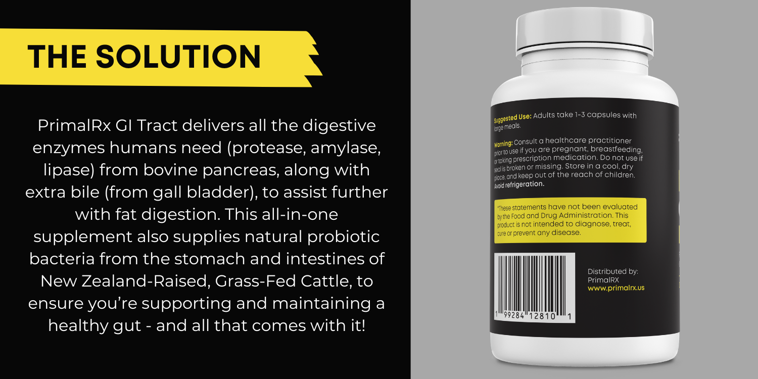 Supports healthy digestion and microbiome – PrimalRx Grass-Fed Organ Supplement