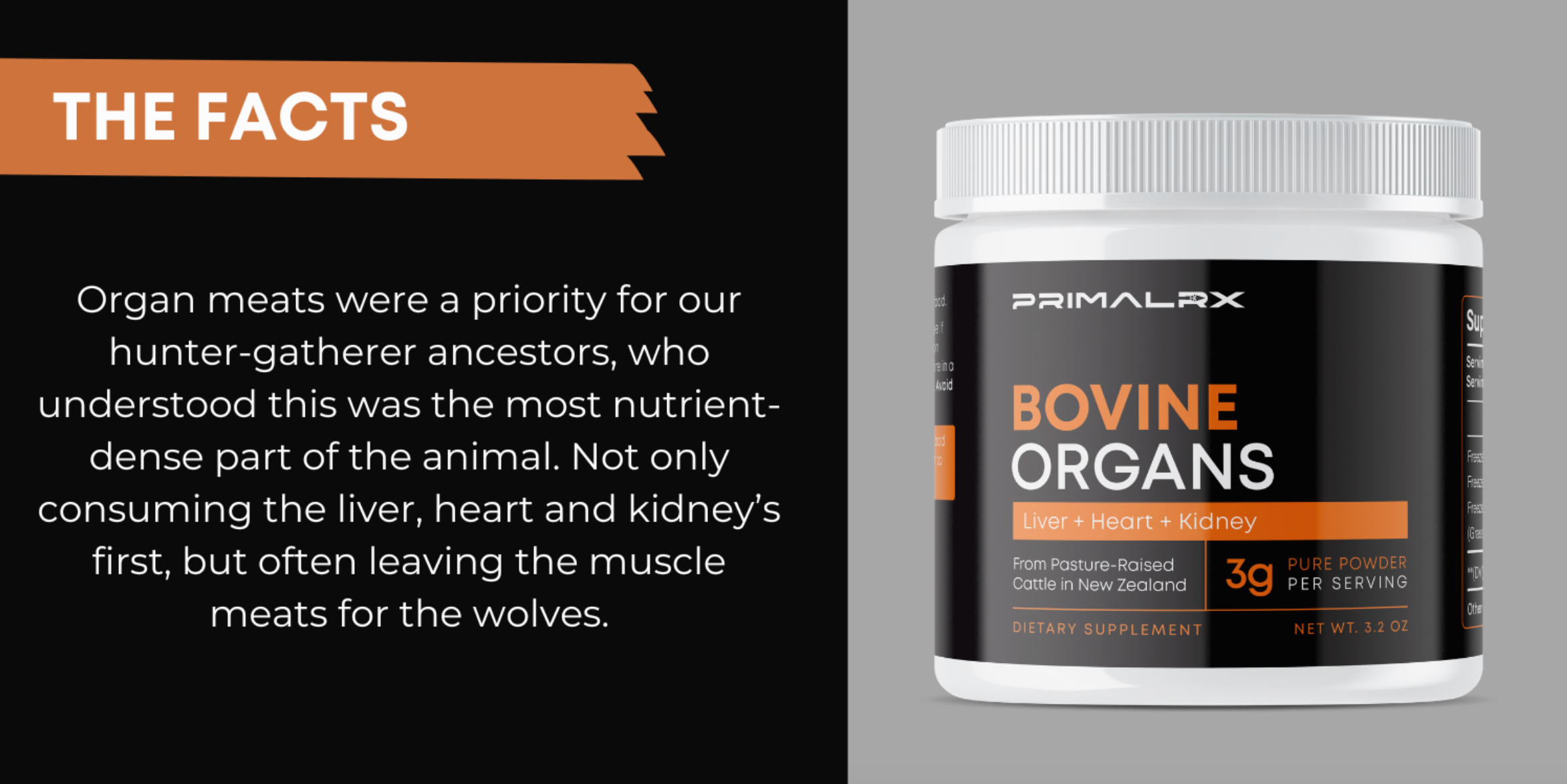 Finely ground organ powder rich in B vitamins, CoQ10, and iron – PrimalRx