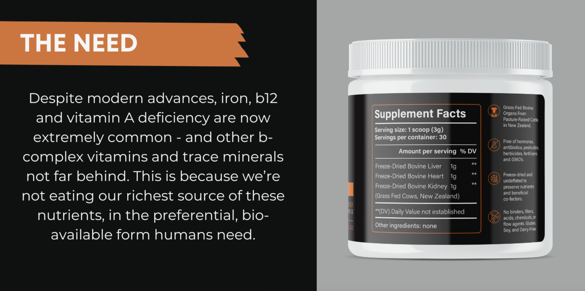 Finely ground organ powder rich in B vitamins, CoQ10, and iron – PrimalRx 2