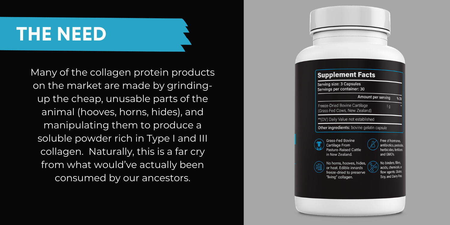 Pure grass-fed cartilage powder in capsules – PrimalRx Nature’s Joint Formula 2