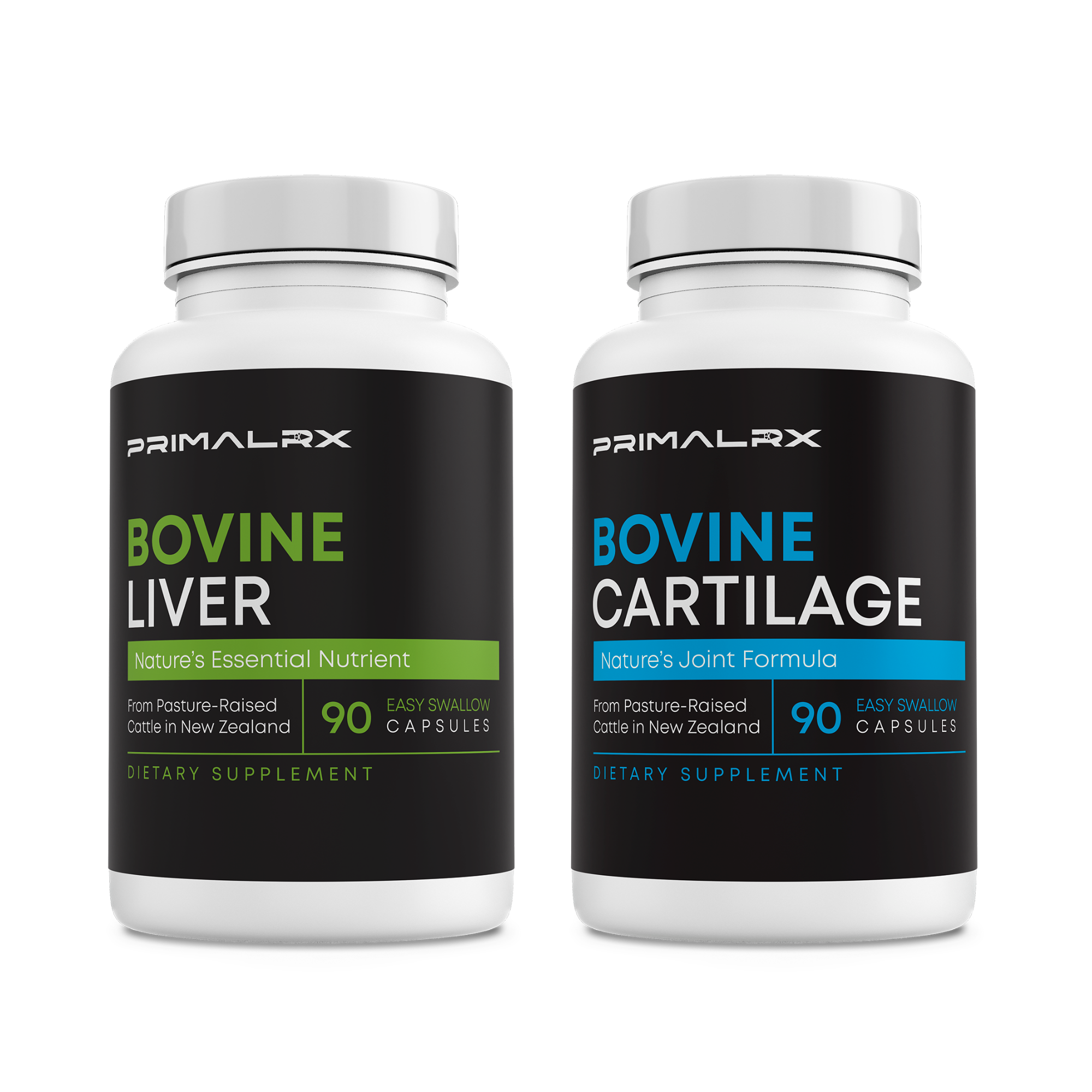 PrimalRx Grass-Fed Liver and Cartilage Bundle – nutrient and joint support supplements